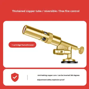 Pistolet à flamme domestique haut de gamme tout en cuivre <span class=keywords><strong>pour</strong></span> brûler les poils de porc, allumeur électronique à <span class=keywords><strong>gaz</strong></span> <span class=keywords><strong>pour</strong></span> <span class=keywords><strong>cartouche</strong></span>, brûleur à or, buse durable, modèle 8803 - Product Image 3