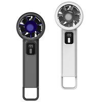 Ventilador de Mano Portátil de Alta Velocidad, Recargable por USB-C, Mini Ventilador Turbo Ajustable, Ventilador Personal para Camping, Senderismo, Oficina y Hogar