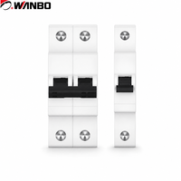 Wanbo-497 1P 2P 3P 4P Kurva C Termal Magnetik Tahan Api 6kA 230V 400V DIN Rail AC Miniature Circuit Breaker