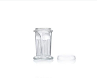 Alpha Plus Laboratory glassware Supplies Staining Jar Dyeing Jar Coplin Jar Round Form for 5 Pcs Microscope Slides