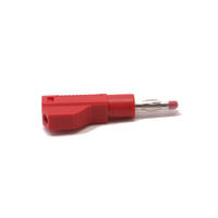 Fiche banane de sécurité nickelée 4mm Gaine transparente télescopique Fiche empilable Fiche banane haut-parleur 4mm