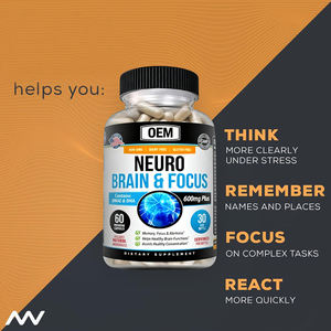 Capsules Nerveuses de Marque Privée OEM pour la Mémoire et la Concentration, Complément Alimentaire pour le Soutien du Cerveau pour la Santé Cérébrale - Product Image 2