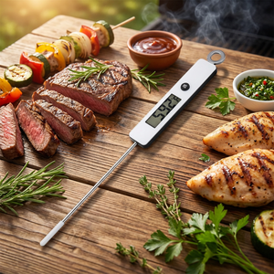 Thermomètres numériques de poche étanches à lecture instantanée pour viande, barbecue et aliments, sans électricité, pour la cuisine domestique - Product Image 1