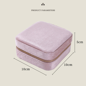 Custom Travel Velvet Jewelry <b>Earrings</b> Necklaces Rings Organizer Storage <b>Box</b> with Mirror PU Lining Gifts for Events - Product Image 6