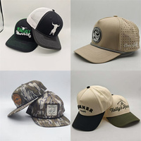 Gorra de Béisbol de 5 Paneles para Hombre de Alta Calidad con Logotipo Bordado y Corte Láser en Material de Nailon, Impermeable, Deportiva, con 5 Cordones