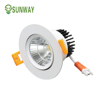 Spot lumineux LED circulaire encastrable pour le plafond, avec technologie COB, éclairage d'intérieur, luminaire Commercial, 3/5/7/10/15/20/30W, 1 unité