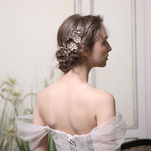 Respetuoso del medio ambiente Material de aleación de patente de diseño nupcial peine de pelo accesorios - Product Image 4