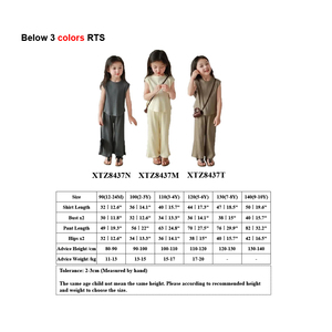 Set di <span class=keywords><strong>Abbigliamento</strong></span> Personalizzato per Ragazze, Completo Estivo Senza Maniche in Poliestere, Outfit in Due Pezzi per Bambine, Vendita all'Ingrosso di <span class=keywords><strong>Abbigliamento</strong></span> per Bambini - Product Image 2