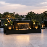 Fontaine d'eau Feng Shui H175 pour la circulation de la prospérité, cascade décorative pour salon intérieur, cour extérieure et jardin