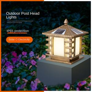 โคมไฟเสาประตูบ้านกันน้ำได้สำหรับสวนพลังงานแสงอาทิตย์ไฟภูมิทัศน์กลางแจ้ง LED - Product Image 3