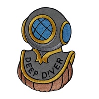 Badge brodé 3D avec bordure découpée à chaud, patchs de broderie auto-adhésifs pour vêtements