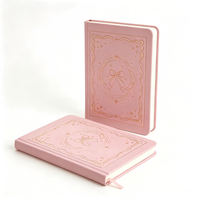 Carnet A5 à couverture rigide rose, motif personnalisé, carnet de notes relié, journal d'écriture, papeterie, cadeau pour femmes