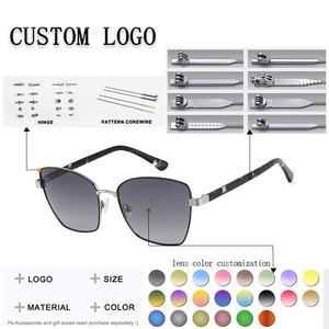 Gafas de sol tipo ojo de gato, lentes degradadas con montura completa, 100% de protección UV, protección solar unisex para adultos - Product Image 2