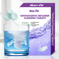 Comprimés effervescents pratiques et portables pour le nettoyage des aligneurs dentaires, saveur menthe, rafraîchit l'haleine, 2,5 g, 30 pièces