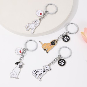 Nouveau porte-clés en métal Baggido motif dessin animé, cadeau, pendentif Boston Terrier, petit loup, bijou pour clés - Product Image 2