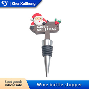Christmas Wine Bottle Stopper Set Plastic Santa Snowman Decorative Corks For Holiday Gift Red Wine Preservation - Product Image 4
