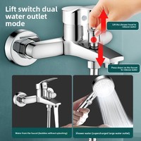 Robinet de douche thermostatique mural à levier unique en chrome, corps en alliage de zinc, cartouche céramique, jet de pluie pour baignoire