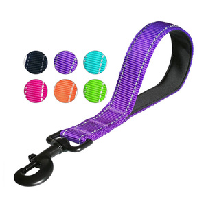 Ağır güçlü dayanıklı kısa kontrol yürüyüş eğitimi için evcil hayvan tasması yansıtıcı Pet aksesuarları kısa naylon köpek tasma kayışı - Product Image 2