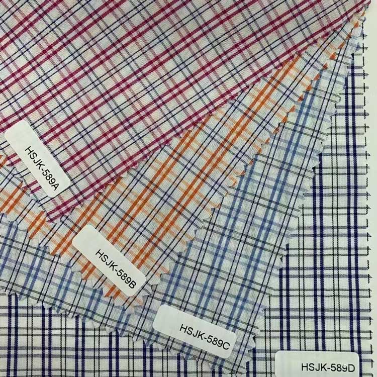 Изготовленная на заказ ткань из крашеного вискозы, клетчатый поплин, тканый 100 клетчатый полиэстер
