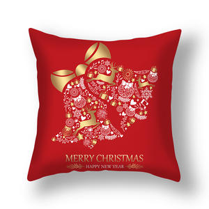Baru rumah merah meriah Natal dicetak salju Cherry Sofa bantal bantal Natal bantal Case dekorasi perayaan - Product Image 2