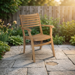 Fauteuil de jardin pliable en teck massif de qualité supérieure, design moderne, imperméable - Product Image 4