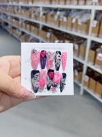Ongles press-on de luxe à couverture complète |   Ongles Stiletto Réutilisables Longs avec Option Logo Personnalisé – Lot de 10 en ABS pour Application sur les Doigts