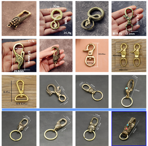 Ống thuốc lá bằng đồng thau kiểu cổ điển, bạc Thái, làm thủ công, bằng đồng thau nguyên chất, cong, kẹp thuốc lá khô - Product Image 5