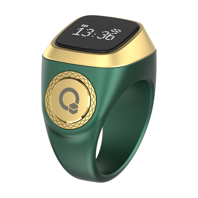Smart Muslim Islamic Oem Electronic Zikir Counter Digital Azan Alarm Clock Tasbeeh Tasbih Zikr Ring Iqibla