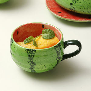 Ceramic Watermelon Mugs <b>Large</b> Capacity Fruit Pattern Milk <b>Cups</b> For Home Party Use - Product Image 4