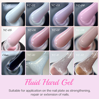 Gel de construction liquide 2-en-1 multifonction pour ongles, base en caoutchouc dur, couleur couvrante