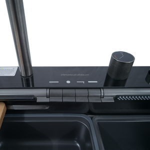 Cuisine moderne européenne à un seul bol en acier inoxydable multifonctionnel personnalisable <span class=keywords><strong>coin</strong></span> de comptoir intelligent deux nano cachés numériques - Product Image 4