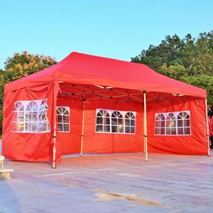 Tonnelle de jardin 3x3m avec structure en PVC et bâche en nylon, distance entre les poteaux de 6m, cadre imprimé pour événements, fêtes et expositions - Product Image 2