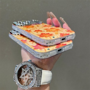 Funda para Teléfono con Diseño IMD Electrochapado, para Modelos 17, 16, 15, 14 y 13, Anti-Caídas, a Prueba de Golpes, con Diamantes en la Cámara - Product Image 5