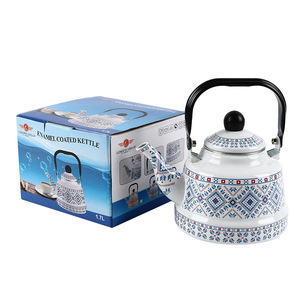 <span class=keywords><strong>Ancienne</strong></span> horloge Pot en <span class=keywords><strong>fonte</strong></span> <span class=keywords><strong>émaillée</strong></span> bouilloire de luxe thé café bouilloire chaudière blanc rouge/bleu carré céramique cuisinière à induction - Product Image 5