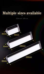결정 물리학 교육용 수정 삼각 프리즘 유리 프리즘 - Product Image 6