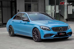 Kit carrozzeria Auto 2021 per Mercedes Benz classe <span class=keywords><strong>C</strong></span> <span class=keywords><strong>W205</strong></span> Upgrade C63 <span class=keywords><strong>AMG</strong></span> con griglia a cofano diffusore paraurti posteriore anteriore - Product Image 4