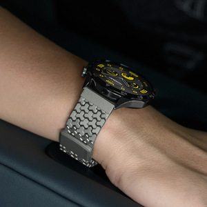 Bracelet en acier inoxydable avec boucle magnétique de luxe 22 mm compatible avec <span class=keywords><strong>Huawei</strong></span> Watch GT <span class=keywords><strong>6</strong></span> 5 4 Pro, bracelet en métal titane - Product Image 6