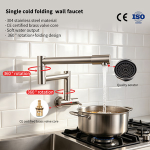 Grifo de Cocina Austenite de Acero Inoxidable de 4 Puntos para Montar en la Pared, Fácil Instalación - Product Image 3
