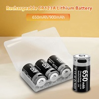 بطارية كاميرا 36 V CR123A من النوع mAh C C USB V بطاريات ليثيوم أيون أسطوانية قابلة لإعادة الشحن
