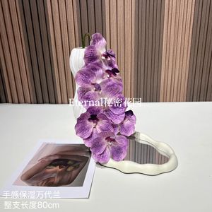 Fleur artificielle d'orchidée Vanda Secret Garden 80cm, hydratante, pour décoration de mariage et de maison - Product Image 2