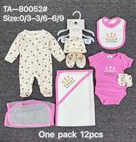 Setelan Baju Bayi Baru Lahir Katun 8 Potong Perlengkapan Bayi Hadiah 0-9 Bulan Kado Baby Shower untuk Bayi Laki-laki Perempuan