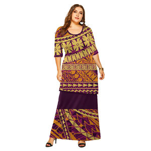 Новый стиль Гавайский тропический стиль Puletasi Samoa платье <span class=keywords><strong>2</strong></span> шт. phaa Большие размеры Женский комплект из двух предметов - Product Image 6