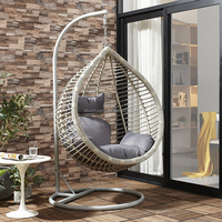 Chaise suspendue en osier, fauteuil de loisirs avec cadre métallique, pour salon