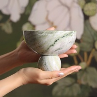 SAIDKOCC Frische und kalte Jadeit Marmor Aufbewahrung schale Obsts chmuck Lagerung Home Wohnzimmer Küche D14cm * H13cm Kleine Größe