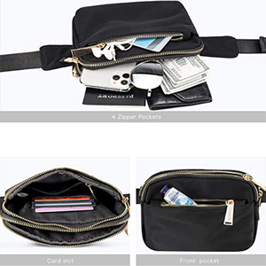 Fashionable Nylon Polyester Fanny Pack Lightweight Belt <b>Waist</b> <b>Bag</b> With Custom Logo Letter Decoration for <b>Men</b> Women - Product Image 4