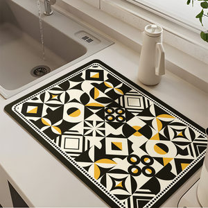 Tapis de séchage de <span class=keywords><strong>vaisselle</strong></span> de type moderne à absorption rapide, personnalisable, pour les vendeurs d'Ama Zon, tapis de table à café sec - Product Image 5