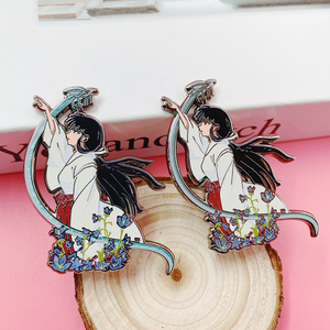 Offres Spéciales – Émail Personnalisé Magnétique SYD Anime pour <span class=keywords><strong>Kikyo</strong></span> <span class=keywords><strong>Inuyasha</strong></span> – Émail Dur Plaqué Or avec Lettrage en Relief - Product Image 2