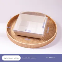 Boîte d'emballage pour pâtisserie personnalisée avec couvercle en plastique, boîte à sandwich jetable épaissie