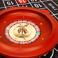 Machine à roulette en bois de 11 pouces, roues de roulette de casino en bois massif pour adultes, avec 2 balles