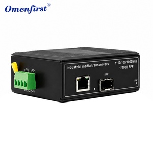 Industrial Gigabit Media Converter 1 RJ45 to 1 SFP Slot PoE Optional 1000Mbps Fiber Optic Switch DIN-Rail Installation - Product Image 4